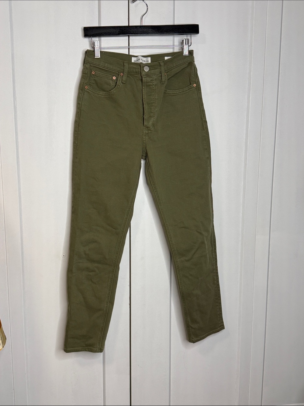 Denim forum - 27 - Army Olive Green Yoko High rise slim Jeans L28